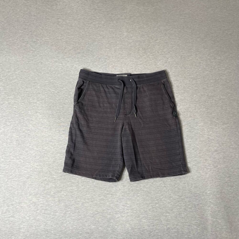 Express Men’s Comfy Charcoal Grey Striped Pocket Lounge Jogger Shorts